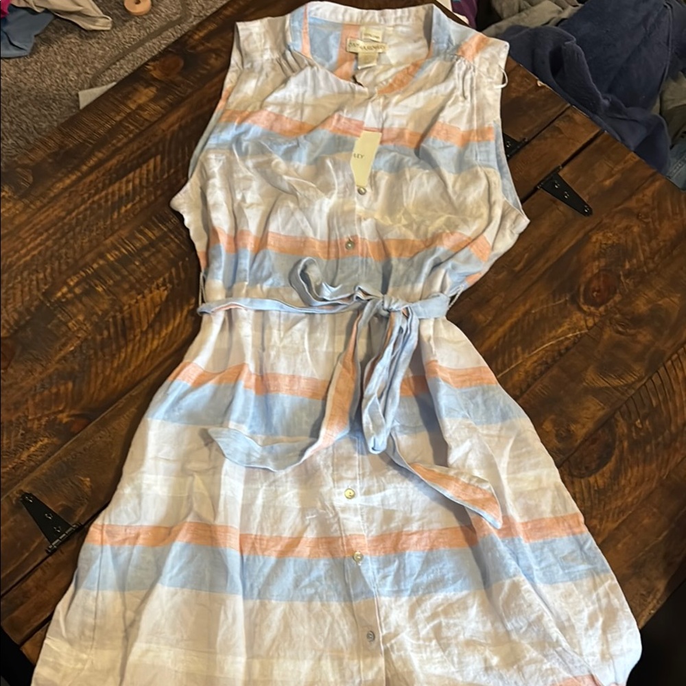 Cynthia Rowley Linen Dress with Stripes